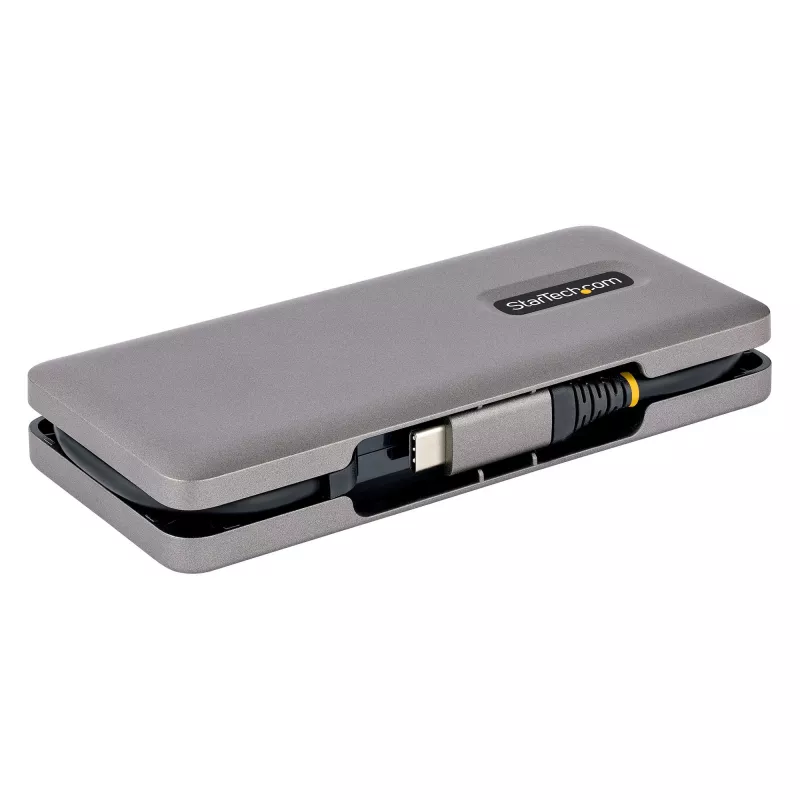 StarTech.com 4 prievadų USB-C šakotuvas - 1x USB-A ir 3x USB-C prievadai - USB 3.2 Gen 2 (10 Gbps) - maitinamas per magistralę - USB Type C šakotuvas su 12,6 col. / 32 cm apvyniojamu kabeliu - nešiojamasis USB-C į USB-A šakotuvas