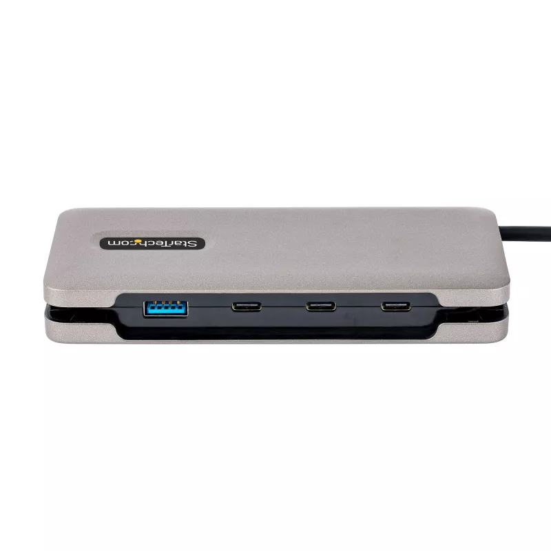 StarTech.com 4 prievadų USB-C šakotuvas - 1x USB-A ir 3x USB-C prievadai - USB 3.2 Gen 2 (10 Gbps) - maitinamas per magistralę - USB Type C šakotuvas su 12,6 col. / 32 cm apvyniojamu kabeliu - nešiojamasis USB-C į USB-A šakotuvas