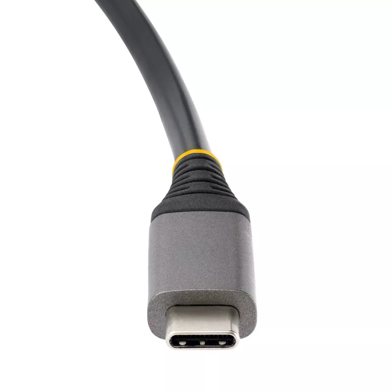 StarTech.com 4 prievadų USB-C šakotuvas - 1x USB-A ir 3x USB-C prievadai - USB 3.2 Gen 2 (10 Gbps) - maitinamas per magistralę - USB Type C šakotuvas su 12,6 col. / 32 cm apvyniojamu kabeliu - nešiojamasis USB-C į USB-A šakotuvas