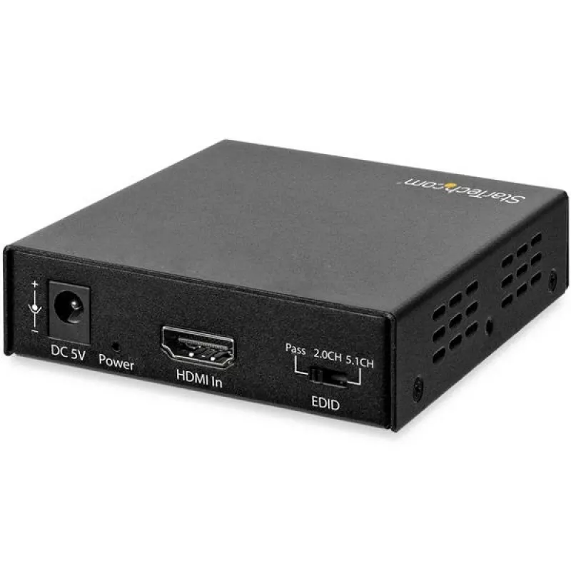 StarTech.com 4K HDMI garso ištraukiklis su 4K 60Hz palaikymu, Juoda, 4096 x 2160 pikselių, 1280 x 720,1920 x 1080,1920 x 1200,3840 x 2160,4096 x 2160, 60 Hz, 5.1 kanalai, HDMI