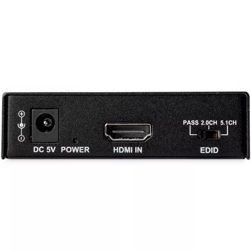 StarTech.com 4K HDMI garso ištraukiklis su 4K 60Hz palaikymu, Juoda, 4096 x 2160 pikselių, 1280 x 720,1920 x 1080,1920 x 1200,3840 x 2160,4096 x 2160, 60 Hz, 5.1 kanalai, HDMI