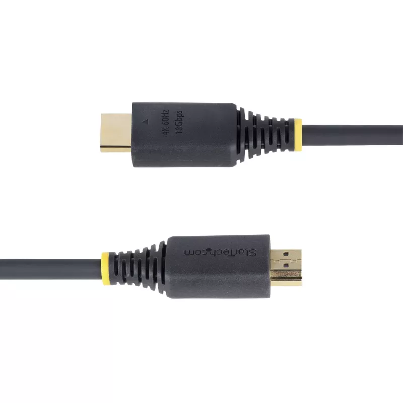 StarTech.com 30 cm (1 pėd.) didelės spartos HDMI laidas, 4K 60 Hz / 1440p 144 Hz, HDR10/HDCP 2.2/ARC, 18 Gbps, UHD HDMI 2.0 laidas televizoriui / monitoriui / ekranui, TPE apvalkalas