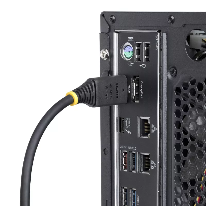 StarTech.com 1,6 pėd. (50 cm) Aukščiausios kokybės sertifikuotas didelės spartos HDMI laidas, 4K 60 Hz / 1440p 144 Hz, HDR10 / HDCP 2.2 / ARC, 18 Gbps, UHD HDMI 2.0 laidas televizoriui / monitoriui / ekranui, TPE apvalkalas