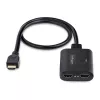 StarTech.com 2 prievadų HDMI dalytuvas, 4K 60Hz HDMI 2.0 vaizdas, 4K HDMI dalytuvas 1 į 2 išvestis, 1x2 HDMI ekrano/išvesties dalytuvas, HDR/HDCP, 20 colių (50 cm) įmontuotas HDMI kabelis