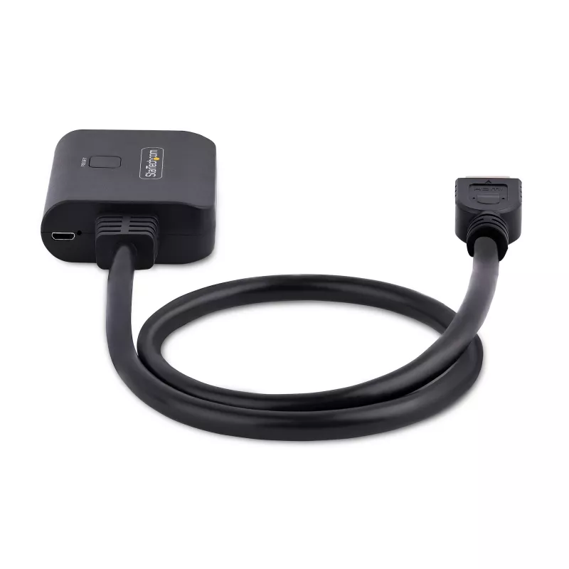 StarTech.com 2 prievadų HDMI dalytuvas, 4K 60Hz HDMI 2.0 vaizdas, 4K HDMI dalytuvas 1 į 2 išvestis, 1x2 HDMI ekrano/išvesties dalytuvas, HDR/HDCP, 20 colių (50 cm) įmontuotas HDMI kabelis