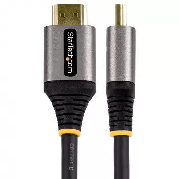 StarTech.com 3 m HDMI 2.1 laidas 8K - sertifikuotas itin didelės spartos HDMI laidas 48 Gbps - 8K 60 Hz / 4K 120 Hz HDR10+ eARC - Ultra HD 8K HDMI laidas - monitoriui / televizoriui / ekranui - lankstus TPE apvalkalas