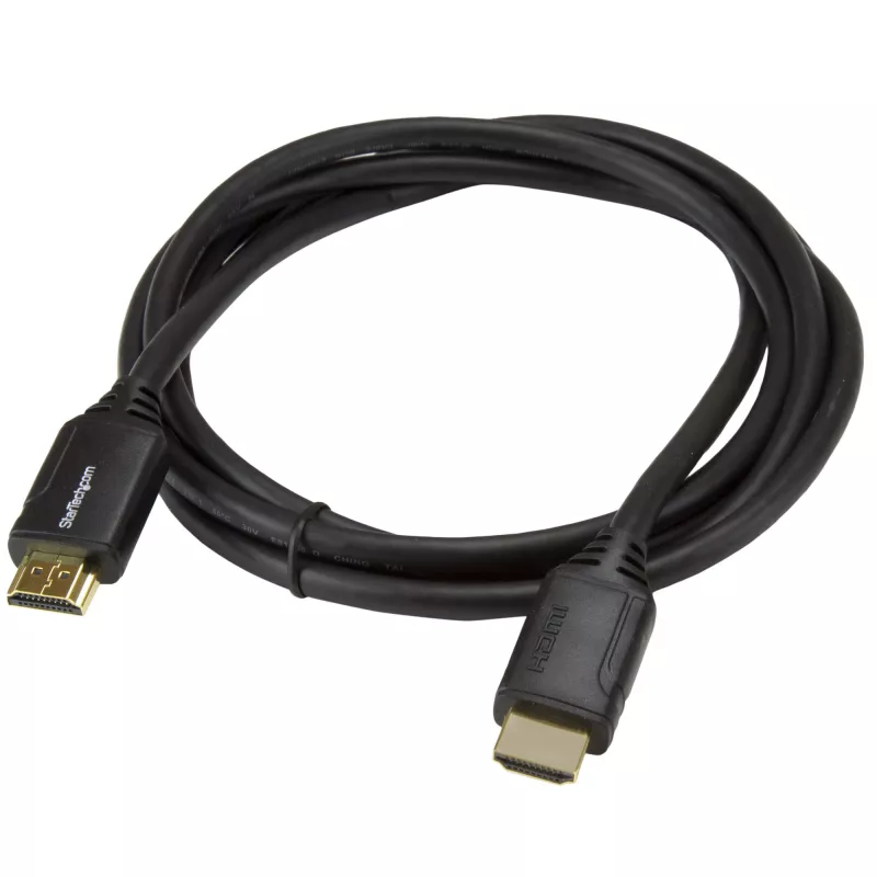 StarTech.com 2 m Premium sertifikuotas HDMI 2.0 laidas su eternetu – didelės spartos Ultra HD 4K 60Hz HDMI laidas HDR10 – HDMI laidas (kištukas/kištukas) – UHD monitoriams, televizoriams, ekranams