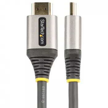 StarTech.com 6 pėd. (2 m) aukščiausios kokybės sertifikuotas HDMI 2.0 kabelis – didelės spartos Ultra HD 4K 60 Hz HDMI kabelis su Ethernet – HDR10, ARC – UHD HDMI vaizdo laidas – UHD monitoriams, televizoriams, ekranams – M/M