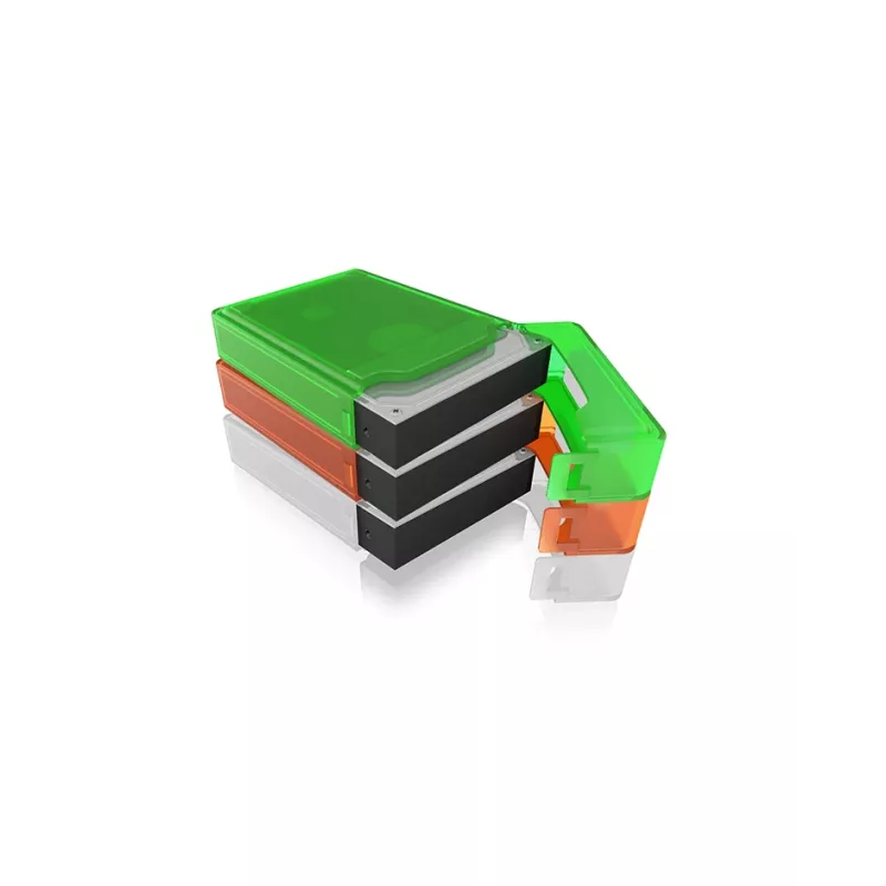 ICY BOX IB-AC602b-6 Dėklas-krepšys Plastikinis Mėlyna, Žalia, Pilka, Oranžinė, Raudona, Balta