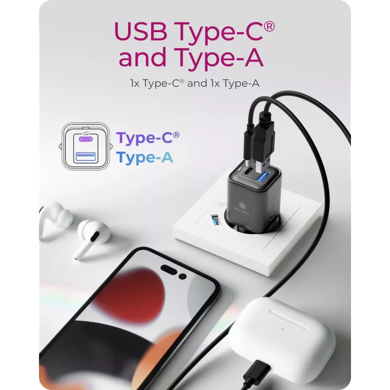 ICY BOX IB-PS1020-PD Universal Juoda AC Fast charging Indoor