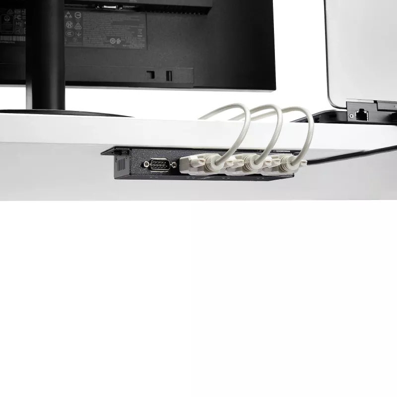 “StarTech.com” 4 prievadų USB į DB9 RS232 nuosekliojo ryšio adapterio šakotuvas – pramoninis DIN bėgelio ir sieninio montavimo