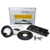 “StarTech.com” 4 prievadų USB į DB9 RS232 nuosekliojo ryšio adapterio šakotuvas – pramoninis DIN bėgelio ir sieninio montavimo