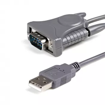 StarTech.com 3 pėdų (91 cm) 1 prievado USB–RS232 kabelis, DB9/DB25 RS232 į USB keitiklis, Prolific, USB į nuoseklųjį adapterį