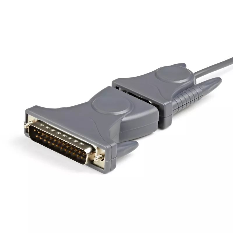 StarTech.com 3 pėdų (91 cm) 1 prievado USB–RS232 kabelis, DB9/DB25 RS232 į USB keitiklis, Prolific, USB į nuoseklųjį adapterį
