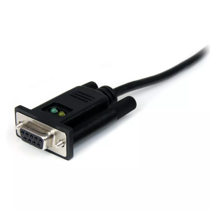 StarTech.com 1.8 m 1 prievado USB – serijinis RS232 adapteris, FTDI DB9 serijinis DCE adapterio kabelis, nulinis modemas, USB 2.0 – TAA