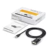 StarTech.com 1.8 m 1 prievado USB – serijinis RS232 adapteris, FTDI DB9 serijinis DCE adapterio kabelis, nulinis modemas, USB 2.0 – TAA