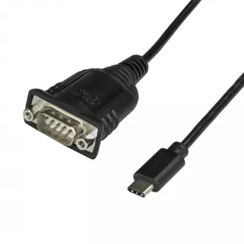 StarTech.com USB C į nuoseklųjį adapterio kabelį su COM prievado išlaikymu - 16 colių (40 cm) USB Type C į RS232 (DB9) nuoseklųjį keitiklio kabelį - skirtas PLC, skaitytuvams, spausdintuvams - Windows/Mac/Linux