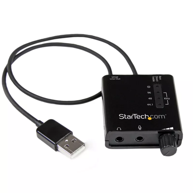 „StarTech.com“ USB stereofoninis garso adapteris, išorinė garso plokštė su SPDIF skaitmeniniu garso išėjimu ir stereofoniniu mikrofonu