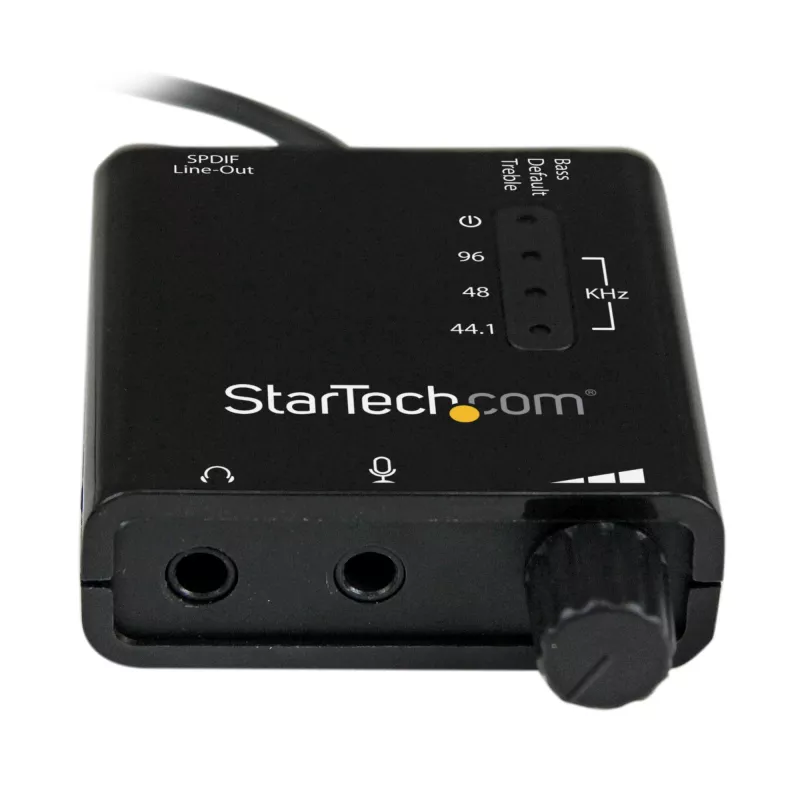 „StarTech.com“ USB stereofoninis garso adapteris, išorinė garso plokštė su SPDIF skaitmeniniu garso išėjimu ir stereofoniniu mikrofonu