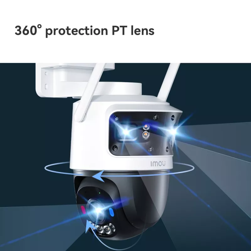 IP apsaugos kamera IMOU Cruiser Triple IPC-S7UP-11M0WED — 2880×1620, 6 mm, 8× skaitmeninis priartinimas, laidinis ir belaidis, lauko, lubų/sienos montavimas