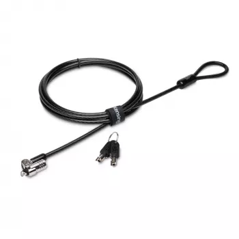 Kensington MICROSAVER 2.0 MK NEŠIOJAMOJO KOMPIUTERIO UŽRAKTAS, raktas, plienas, juoda, sidabrinė