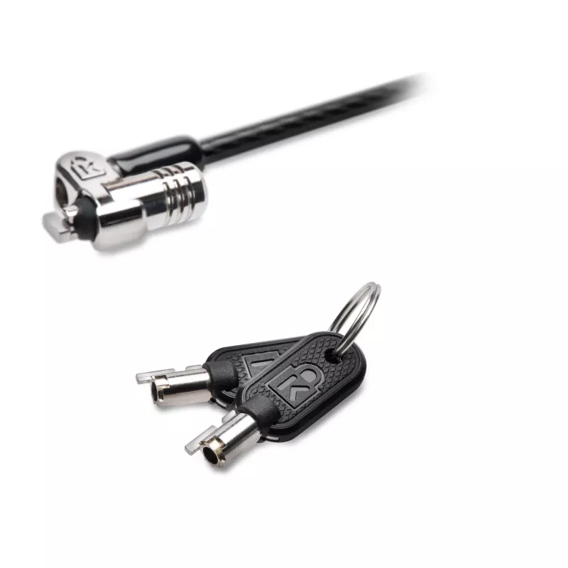 Kensington MICROSAVER 2.0 MK NEŠIOJAMOJO KOMPIUTERIO UŽRAKTAS, raktas, plienas, juoda, sidabrinė