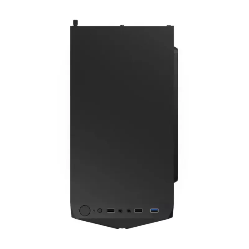 PC korpusas KRUX Astro Cube Juoda — kubo formos korpusas, palaiko micro ATX / mini‑ITX, 1 × 3,5 colio + 2 × 2,5 colio nišos, šoninis langas, maks. maitinimo blokas 28 cm, maks. aušintuvo aukštis 136 mm