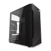 PC korpusas KRUX Astro Cube Juoda — kubo formos korpusas, palaiko micro ATX / mini‑ITX, 1 × 3,5 colio + 2 × 2,5 colio nišos, šoninis langas, maks. maitinimo blokas 28 cm, maks. aušintuvo aukštis 136 mm