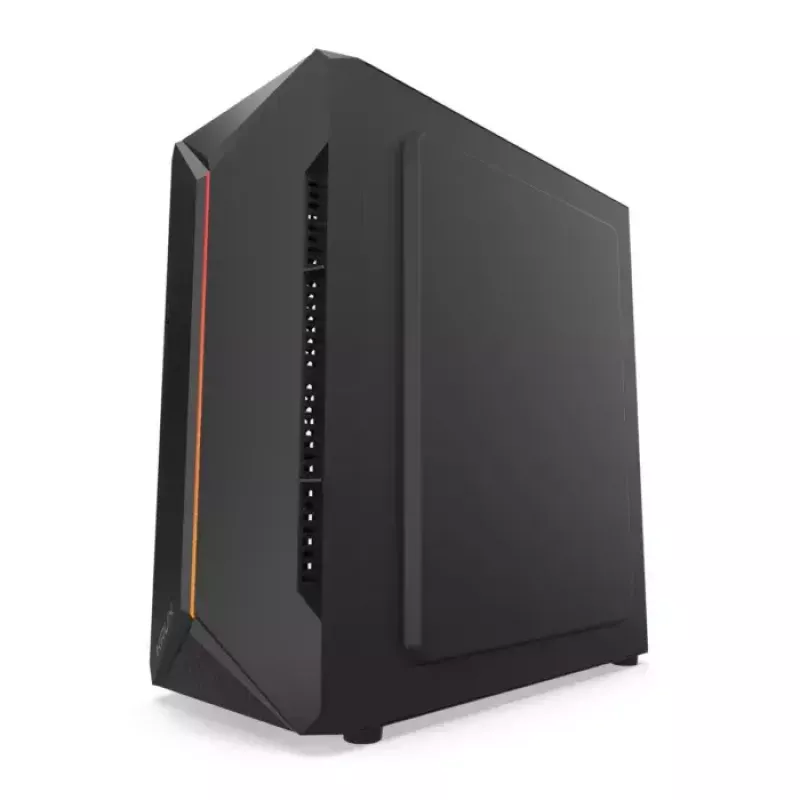 PC korpusas KRUX Astro Cube Juoda — kubo formos korpusas, palaiko micro ATX / mini‑ITX, 1 × 3,5 colio + 2 × 2,5 colio nišos, šoninis langas, maks. maitinimo blokas 28 cm, maks. aušintuvo aukštis 136 mm
