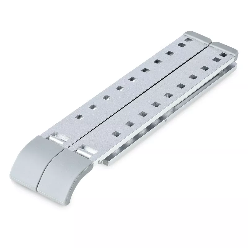 StarTech.com Sulankstomas nešiojamojo kompiuterio pakėlimo stovas, nešiojamas ergonominis aukščio reguliavimo stovas, ventiliuojamas aliuminio rėmas, atlaiko 22 svarus (10 kg), pakreipiamas / pakeliamas / pasviręs nešiojamųjų kompiuterių / planšečių stovas, sulankstoma konstrukcija