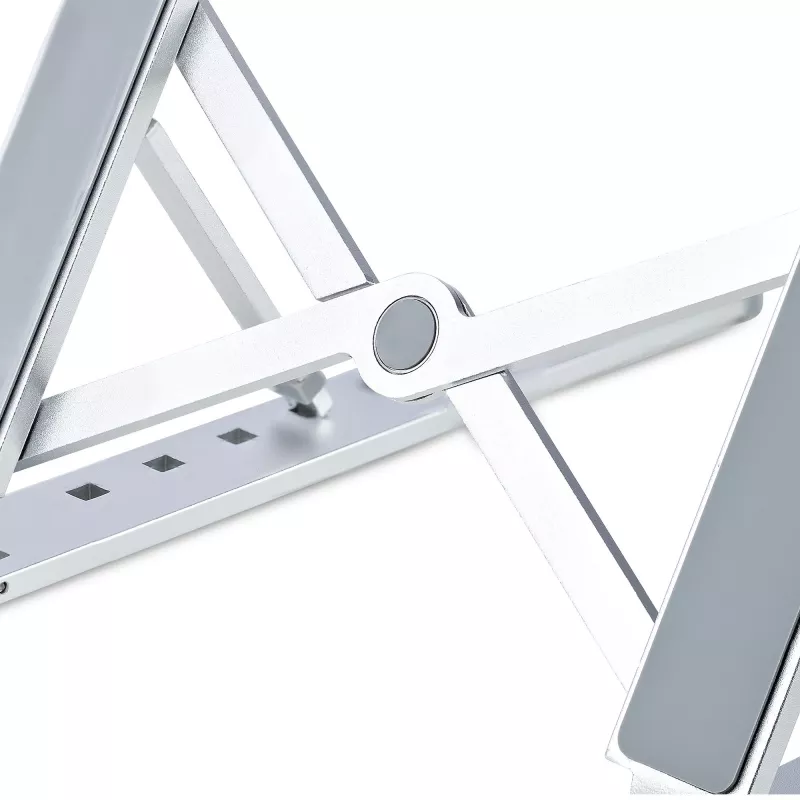 StarTech.com Sulankstomas nešiojamojo kompiuterio pakėlimo stovas, nešiojamas ergonominis aukščio reguliavimo stovas, ventiliuojamas aliuminio rėmas, atlaiko 22 svarus (10 kg), pakreipiamas / pakeliamas / pasviręs nešiojamųjų kompiuterių / planšečių stovas, sulankstoma konstrukcija