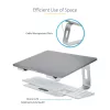 StarTech.com nešiojamojo kompiuterio stovas stalui, atlaiko 5 kg/11 svarų, aliuminis, sidabrinis, ergonomiškas nešiojamojo kompiuterio pakėlimo stovas, nešiojamas nešiojamojo kompiuterio laikiklis, kompiuterio stovas, skirtas Macbook Air/Pro, Dell XPS, Lenovo