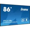 iiyama LH8665UHSB-B1 Skelbimų ekranas Kiosko dizainas 2,18 m (86 colių) LED Wi-Fi 800 cd/m² 4K Ultra HD Juodas Integruotas procesorius Android 11 24/7