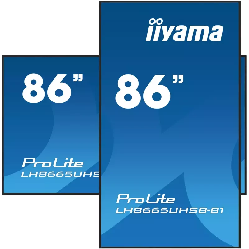 iiyama LH8665UHSB-B1 Skelbimų ekranas Kiosko dizainas 2,18 m (86 colių) LED Wi-Fi 800 cd/m² 4K Ultra HD Juodas Integruotas procesorius Android 11 24/7
