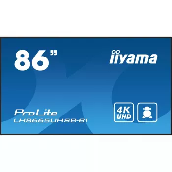 iiyama LH8665UHSB-B1 Skelbimų ekranas Kiosko dizainas 2,18 m (86 colių) LED Wi-Fi 800 cd/m² 4K Ultra HD Juodas Integruotas procesorius Android 11 24/7