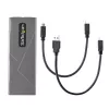 StarTech.com USB-C 10Gbps į M.2 NVMe arba M.2 SATA SSD korpusas – įrankių nereikalaujantis išorinis M.2 PCIe/SATA NGFF SSD aliuminis dėklas – USB Type-C ir USB Type-A prijungimo laidai – palaiko 2230/2242/2260/2280