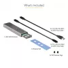 StarTech.com USB-C 10Gbps į M.2 NVMe arba M.2 SATA SSD korpusas – įrankių nereikalaujantis išorinis M.2 PCIe/SATA NGFF SSD aliuminis dėklas – USB Type-C ir USB Type-A prijungimo laidai – palaiko 2230/2242/2260/2280
