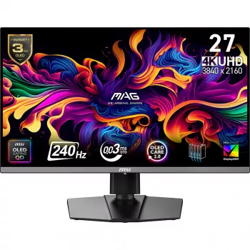 MSI MAG 272UP QD-OLED X24 kompiuterio monitorius 67,3 cm (26,5 colio) 3840 x 2160 pikselių 4K Ultra HD juodas