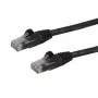 StarTech.com 1m CAT6 Ethernet kabelis - juodas CAT 6 Gigabit Ethernet laidas -250MHz 100W PoE RJ45 UTP tinklo/pakabos laidas be užkabinimų su įtempimo mažinimu, individualiai išbandytas