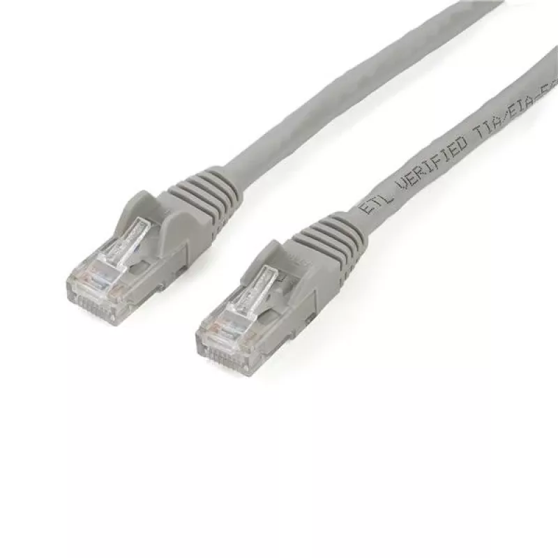 StarTech.com 2m CAT6 Ethernet kabelis – Pilkas CAT 6 Gigabit Ethernet laidas – 250MHz 100W PoE RJ45 UTP tinklo/komutacinis kabelis be užkabinimų su įtempimo sumažinimu, individualiai testuotas