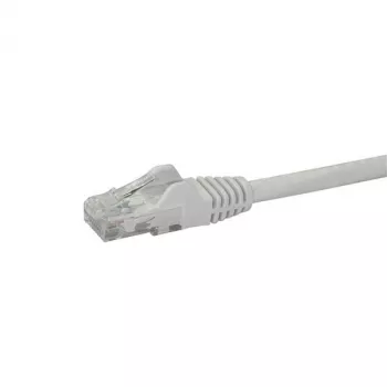 StarTech.com 50 cm CAT6 eterneto kabelis - baltas CAT 6 Gigabit Ethernet laidas -250 MHz 100 W PoE RJ45 UTP tinklo/komutacinis kabelis be užkliuvimo su įtempimo sumažinimu, individualiai testuotas