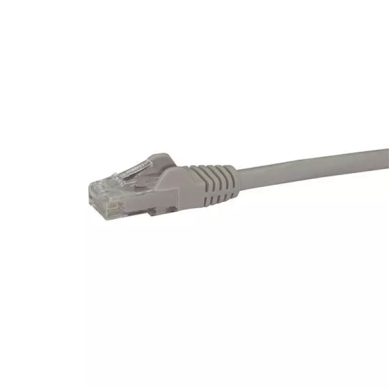 StarTech.com 5m CAT6 Ethernet kabelis – pilkas CAT 6 Gigabit Ethernet laidas – 250MHz 100W PoE RJ45 UTP tinklo/komutacinis kabelis be užkabinimų, su įtempių mažinimu, individualiai testuotas