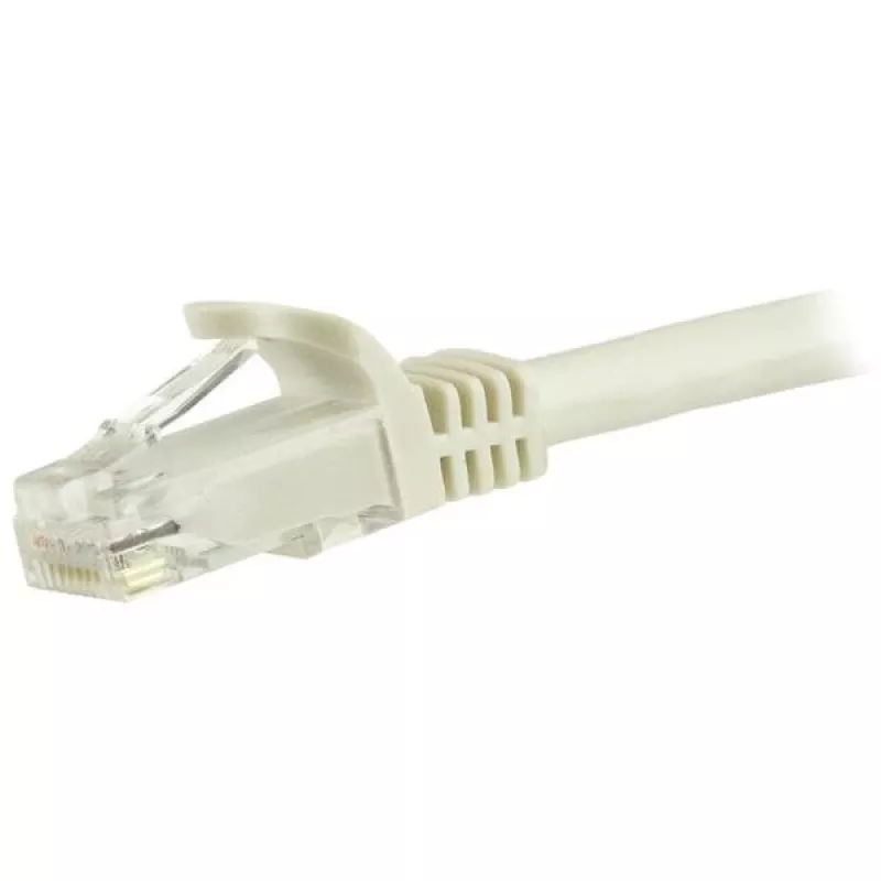 “StarTech.com” 5 m CAT6 eterneto kabelis – baltas CAT 6 Gigabit Ethernet laidas – 250MHz 100W PoE RJ45 UTP tinklo/komutacinis laidas be užkabinimų su įtempimo sumažinimu, individualiai išbandytas