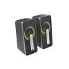 GENESIS Helium 100 BT RGB garsiakalbių rinkinys 10 W Kompiuteriui/Nešiojamam kompiuteriui Juoda, Sidabrinė 2.0 kanalai Bluetooth
