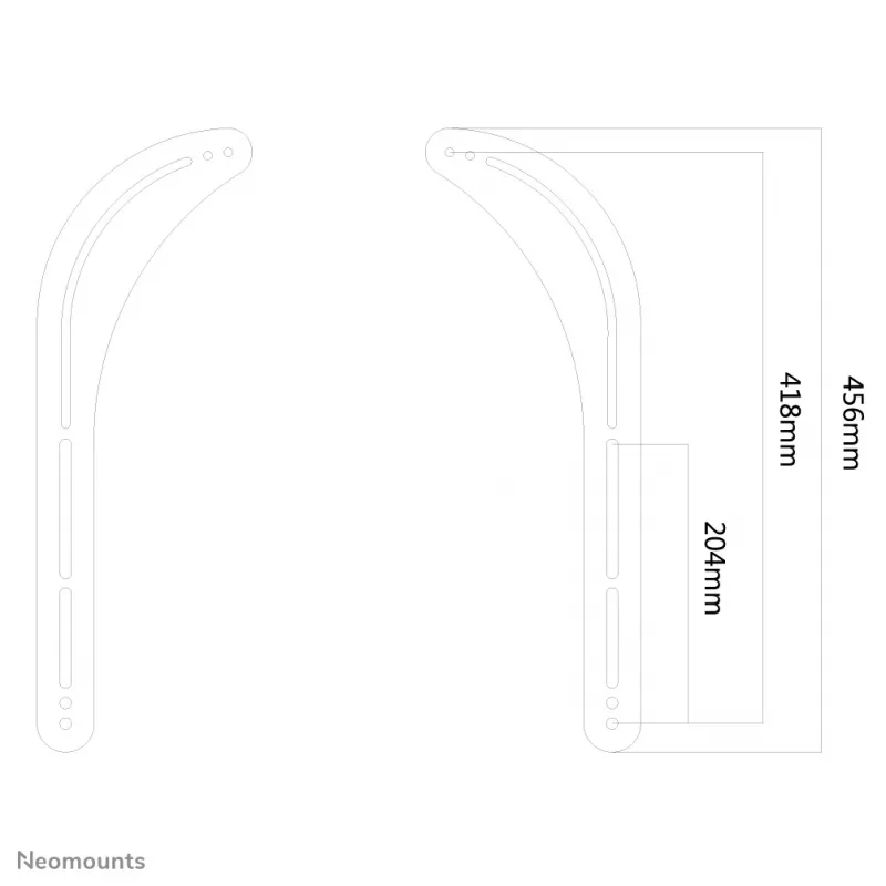 Neomounts NS-SB100 Sonos soundbar laikiklis - maks. 15 kg - montavimas prie ekrano