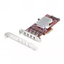 StarTech.com 4 prievadų USB Type-C PCIe kortelė, USB 3.2 10 Gbps, USB-C PCI Express išplėtimo kortelė, 4 nepriklausomi USB valdikliai, Windows/Linux/macOS, atitinka TAA