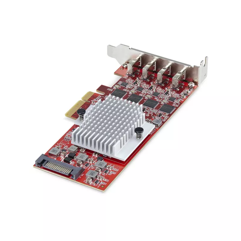 StarTech.com 4 prievadų USB Type-C PCIe kortelė, USB 3.2 10 Gbps, USB-C PCI Express išplėtimo kortelė, 4 nepriklausomi USB valdikliai, Windows/Linux/macOS, atitinka TAA