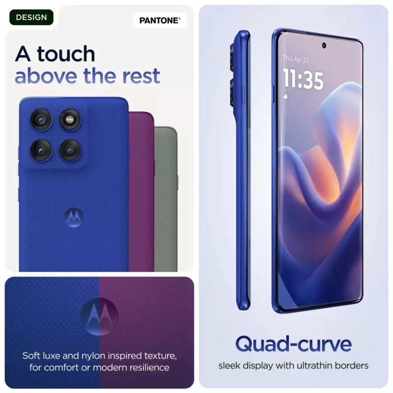 Motorola edge 60 pro 16.9 cm (6.67 colio) Dual SIM Android 15 5G USB Type-C 12 GB 512 GB 6000 mAh Mėlyna