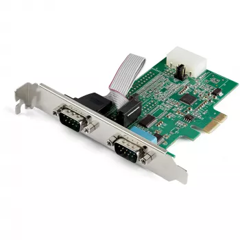 StarTech.com 2 prievadų PCI Express RS232 nuosekliojo prievado adapterio kortelė - PCIe RS232 nuosekliojo prievado valdiklio kortelė - PCIe į dviejų nuosekliųjų DB9 prievadų kortelę - 16950 UART - Išplėtimo kortelė - Windows ir Linux