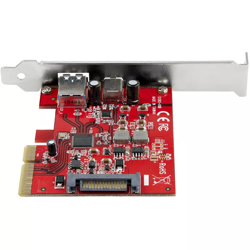 StarTech.com 2 prievadų 10 Gbps USB-A ir USB-C PCIe kortelė – USB 3.1 Gen 2 PCI Express Type C/A prieglobos valdiklio kortelės adapteris – USB 3.2 Gen 2x1 PCIe plėtotės pridėtinė kortelė – Windows, macOS, Linux
